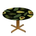 thumbnail image 3 of JEUXUS Avocado Round Table Cover Waterproof Fitted Tablecloth with Elastic Edge Table Cover for Outdoor/Indoor Use, 3 of 7
