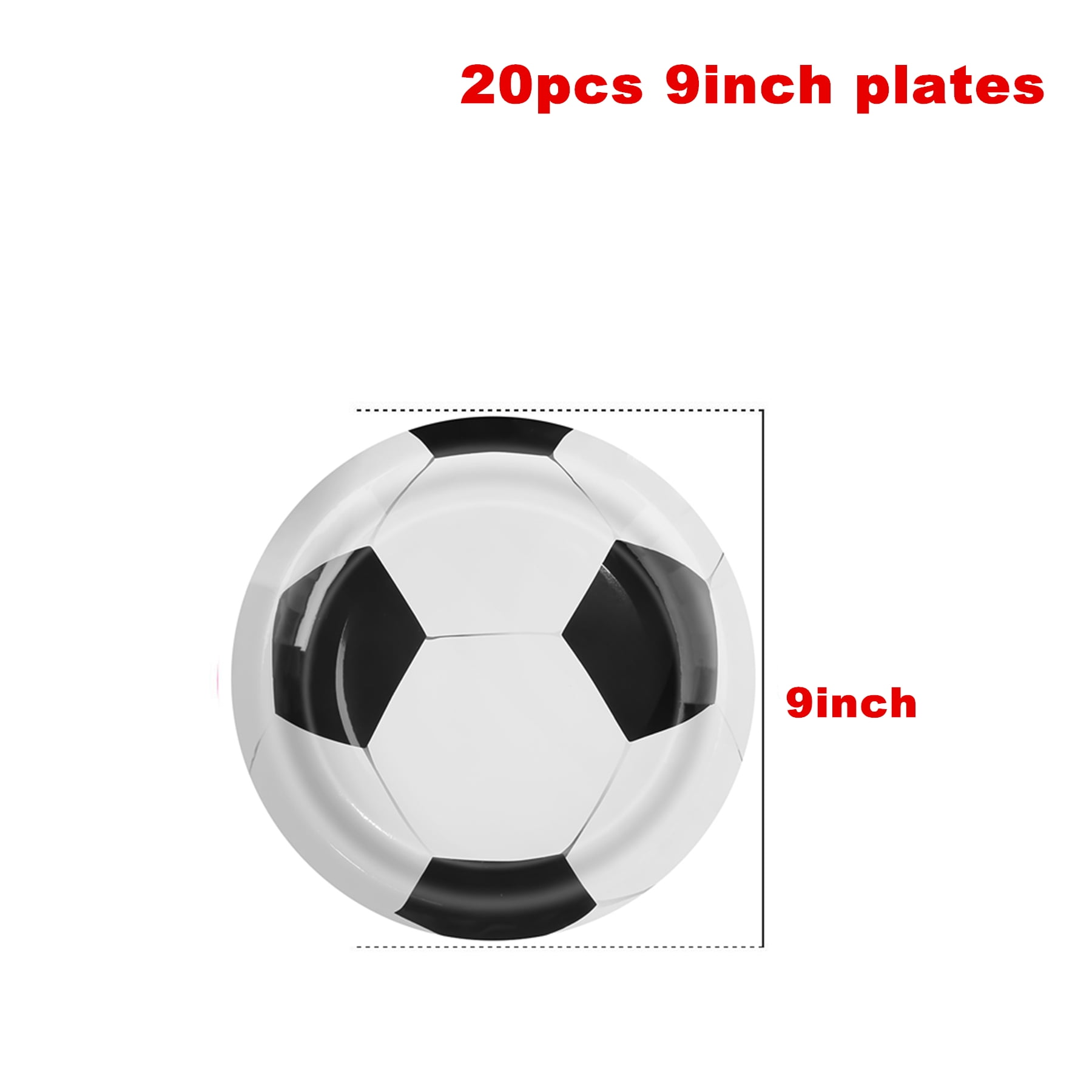142 Pcs Soccer Games Sports Birthday Party Plates Napkins Soccer Party Supplies Tableware Paper Dinnerware Decoration for Birthday Party Baby Shower for Soccer Fans, Serves 20 Guests