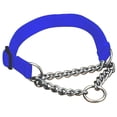 thumbnail image 1 of Hamilton Collier pour Chien à Étranglement Combiné Réglable de 1 by 20 à 32 Pouces, Grand, Chaîne et Nylon Bleu, 1 of 3