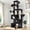 Dark Gray, variant on Globlazer Big Cat Tree Tower，85in Multi-Level Tall Cat Tree Tower Indoor for Multiple Adult Cats with Scratching Post, 3 Perches, 3 Condos, 2 Hanging Basket, S85,Dark Gray