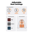 thumbnail image 4 of ororo Men's Upgraded 4-Zone Heated Jacket with Battery and Detachable Hood, for Hiking, Skiing & Camping (Neutral Black, S), 4 of 11