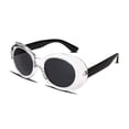 thumbnail image 1 of Gafas de Sol FEISEDY Ovaladas Blancas UV400 para Mujer y Hombre, 1 of 6