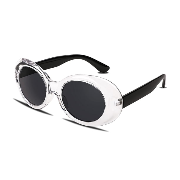 Gafas de Sol FEISEDY Ovaladas Blancas UV400 para Mujer y Hombre