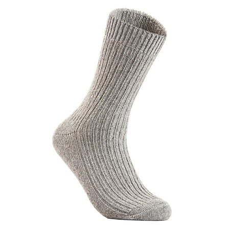 

Lian LifeStyle Big Girls 4 Pairs Knitted Wool Crew Socks FS03 Size XL (Light Gray)