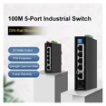 thumbnail image 4 of Industrial Gigabit POE Switch 5/6 Port 100/1000Base-T DIN IP30 Network Ethernet Switch Lightning Protection Max BT90W ,Security, 4 of 7