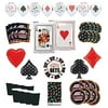Mayflower Products Casino Party Supplies 8 Guest Entertainment kit and Playing Card Suits Balloon Bouquet Decorations