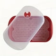 thumbnail image 1 of HLONK Red Microwave Vegetable Steamer 10  4 X 6  6 X 2  1, 1 of 6
