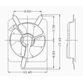 thumbnail image 2 of For Acura CL Cooling Fan Assembly A/C Condenser 1997-1999 | 2.2 / 2.3 / 3.0L For HO3113102 | 38616-PT3-A03, 2 of 5