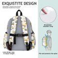 thumbnail image 5 of Excavator and Sand Pile White Pattern Cute School Backpack with Padded Back and Adjustable Shoulder Straps 13.4"x11"x4.7", 5 of 5