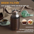 thumbnail image 7 of Cold Brew Coffee Maker Pitcher, 32 oz Thick Glass Mason Jar Spout Lid with Handle & Stainless Steel Filter for Iced Brew Coffee, Ice Lemonade, Sun , Fruit Drinks Container, 7 of 7