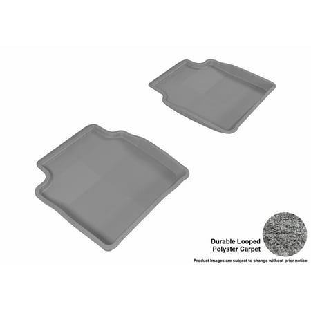 - 3D MAXpider 2008-2012 Chevrolet Malibu Second Row All Weather Floor Mats in Gray Carpet