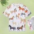 thumbnail image 5 of Cool Horse T-Shirt O Neck Retro Print Big Size T-Shirts Short Sleeve Tees Womens Pretty Design, 5 of 5