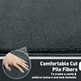 thumbnail image 3 of PURE ERA Non-Slip Ultra Plush Soft Bullnose Carpet Stair Treads Set of 14 Tape Free Washable Self Adhesive Dark Grey 9.5" x 30"x1.2", 3 of 10