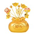 thumbnail image 2 of kowaku Spring Festival Feng Shui Table Decoration Resin and Alloy Handmade Traditional for Indoor Outdoor Garden Decor Multipurpose B, 2 of 9
