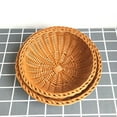 thumbnail image 6 of Travelwant Handmade Rattan Bread Baskets Round Wicker Fruit Basket for Serving, 6 of 7