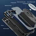 thumbnail image 4 of ELEHOLD for iPhone 16 Magnetic Case,Thin Fit Translucent Matte Back Slim Compatible with Mag Safe Accessory Build-in Invisible Stand Shockproof Heat Dissipation Phone Cover,Black, 4 of 10