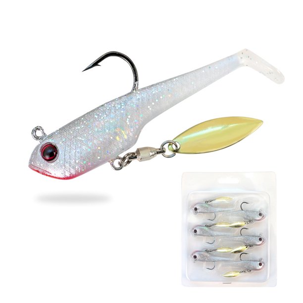Wobblers swimbait cebos artificiales señuelos pesca suave 7-20g cabeza plantilla con t cola () blanco
