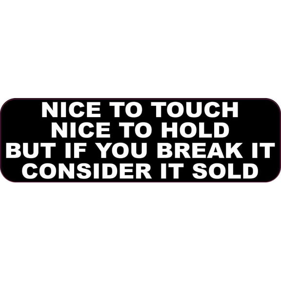 10in x 3in If You Break It Consider It Sold Magnet