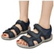 thumbnail image 3 of Bmisegm Ladies Summer Casual Solid Colour Hollow Rome Large Size Flat Bottom Thick Bottom Sandals Womens Sandals Summer Blue 6.5, 3 of 9