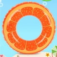 thumbnail image 3 of Bangcool Kids Pool Ring Inflatable 2PCS Orange Slice Swimming Tube Float Beach Floater, 3 of 10