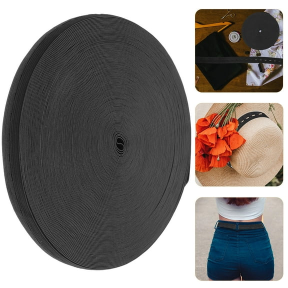 PAMINGONO 1 Roll Sewing Elastic for Waistbands Black for Tailoring and DIY Needs