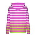thumbnail image 4 of Women's Fleece Hoodies Fuzzy Cozy Oversized Hooded Sweatshirt Fashion Striped Printed Winter Jackets Crewneck Pullover Loose Soft Outerwear Tops with Pocket, 4 of 5