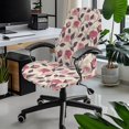 thumbnail image 2 of Renewold Vintage Pink Rose Office Chair Cover for Armrest Chairs Stretch Desk Computer Chair Slipcover Removable Non-slip High Back Chair Cover Valentines Day Home Decor, S, 2 of 7