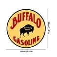 thumbnail image 4 of Placa Metal Vintage BUFFALO Gasolina Pintura Hierro Redonda Arte La Pared 30x30cm, 4 of 9