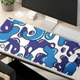thumbnail image 6 of Navy Blue White Gaming Mouse Pad - XL 31.5"x11.8" Anime Geometric Japanese Desk Mat, Non-Slip Rubber Base, Stitched Edge, Extended Keyboard Pad for Home Office Work Desktop, 6 of 6