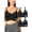 Black*2, variant on 2 Pack Sports Bras for Women- Wireless Soft Workout Bra, Padded Fitness Bralette, Comfort Crop Cami Tank S-XXL