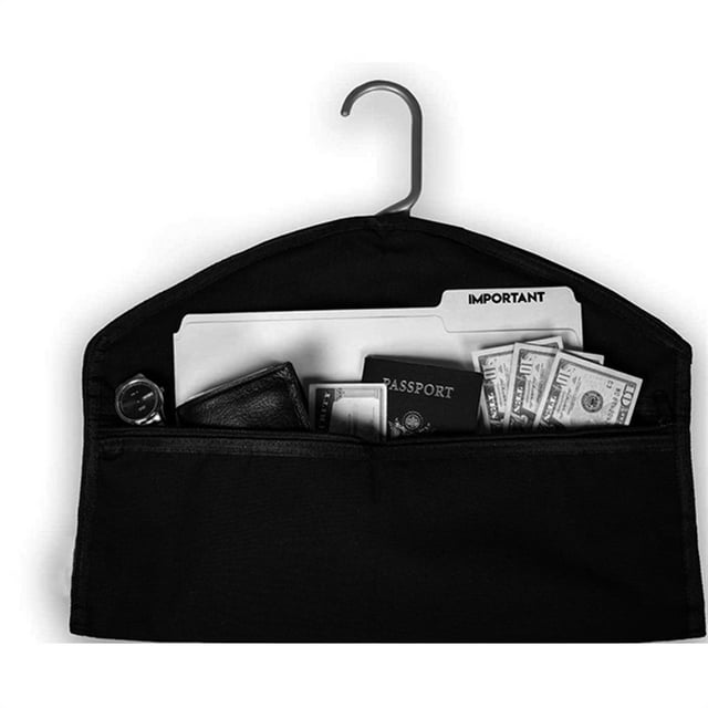 Wosthever Colgador de desvío, bolsillo seguro, impermeable, tela Oxford, ropa portátil, tarjetas, bolsa de almacenamiento de seguridad secreta Organizadores de utensilios de cocina
