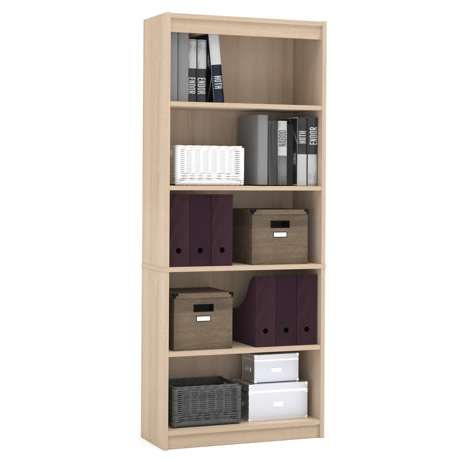 Bestar standard Bookcase in Northern Maple - Walmart.com