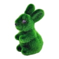 thumbnail image 2 of Estatua de conejo flocado de espuma, figura en miniatura de conejo para jardín, escritorio, oficina, figura de animal artificial, decoración de Pascua, 2 of 10