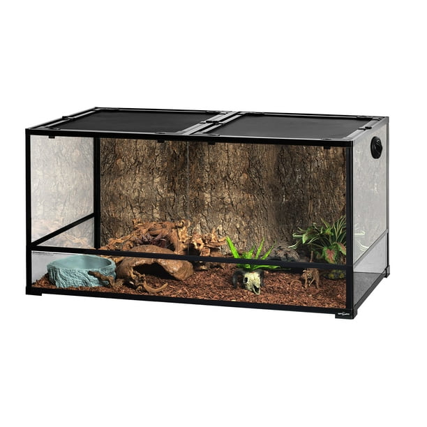 REPTIZOO Large Reptile Glass Terrarium, Tall Extra Long 48" L x 24" D