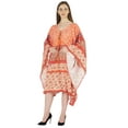 thumbnail image 3 of Moomaya Printed Short Turkish Kaftan For Women's Sexy Kaftan Evening Gown Beachwear Dress, 3 of 6