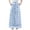 Blue, variant on BXSRUTA Girls Bow Print Wide Leg Pants Elastic High Waist Palazzo Trousers with Pockets Casual Loose Fit Summer