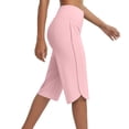 thumbnail image 3 of BLVB Capri Pants for Women High Waist Stretch Women's Capris Workout Yoga Cropped Pants Loose Straight Leg, 3 of 5