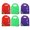 As Shown, variant on TAILTOSS Mixed Style Folding Fruit Shaped Bags Nylon 6Pcs 21In X 15In