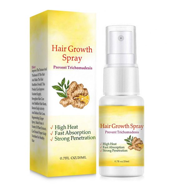Regrowth Ginger Spray, Ginger Spray Hair Rapid Growth, Fast Hair Growth