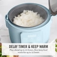 thumbnail image 6 of Martha Stewart Rice Cooker, 4 Cup (Uncooked) / 8 Cup (Cooked), Ceramic Non-Stick Removable Pot, Sky Blue, 6 of 6