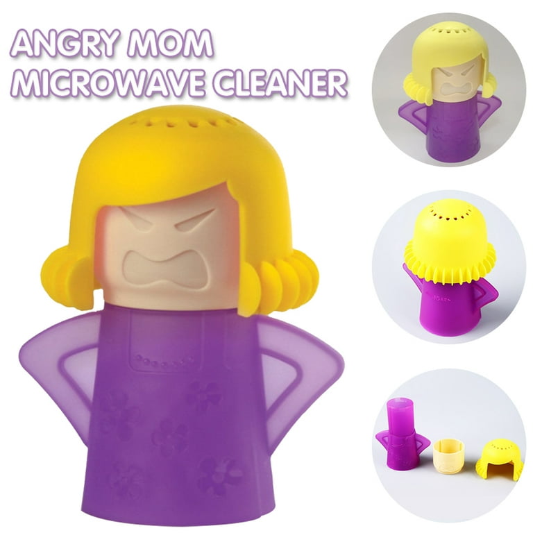 Microwave Cleaner - Angry Mom Microwave Oven Cleaner High Temperature Steam  Cleaning Equipment Tool Easily Crud Steam Cleans Add Vinegar and Water for  Kitchen 