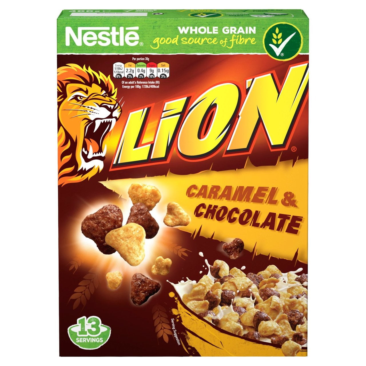 Nestle Lion Cereal 400g Whole Grain Chocolate Caramel Great Source Of Fibre Walmart Com Nestle Lion Cereal 400g Whole Grain Chocolate Caramel Great Source Of Fibre Walmart Com