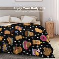 thumbnail image 5 of Cute Capybara Blanket Super Soft Capybara Throw Blanket Flannel Plush Bedding Blankets for Kids Adults Travel Gifts 50"X40", 5 of 6