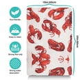 thumbnail image 5 of Coastal Nautical Seafood Dog Food Mat – Lobster Crustacean Marine Ocean Pet Feeding Mat 16x24, Cute Funny Tropical Beach Non-Slip Absorbent Quick Dry Waterproof Easy Clean, 5 of 7