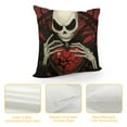 thumbnail image 4 of ARISTURING  Valentine's Day Black Decorative Throw Pillow Covers, Jack Skellington Sally Skull Red Love Heart Cushion Case Decor, Be Mine Anniversary Wedding Holiday Home Decoration for Sofa, 4 of 5