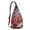 Red-7, variant on Decorative Boho Sling Backpack - Colorful Ethnic Pattern with Classic Paisley Motifs, Durable Water-Resistant Shoulder Pack