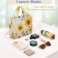 thumbnail image 5 of FORMRS Womens Corduroy Tote Bag Crossbody Shoulder Handbag with Pocket, Beige Sunflowers, 5 of 7