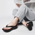 thumbnail image 4 of Chanclas de playa para mujer, sandalias de cuña para exteriores, sandalias de playa con suela gruesa, chanclas para exteriores, zapatos de verano, 4 of 5