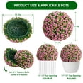 thumbnail image 7 of Towallmark 2 PCS 17.7'' Artificial Topiary Balls UV Protected, Flower Topiary Balls Decorative Balls for Indoor Outdoor Decor, Wedding Decoration, Pink Rose, 7 of 7