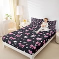thumbnail image 4 of Erosebridal Bowknot Skull Heart Bed Sheets for Girls, Cute Ribbon King Sheets, 4 Pieces, 4 of 6